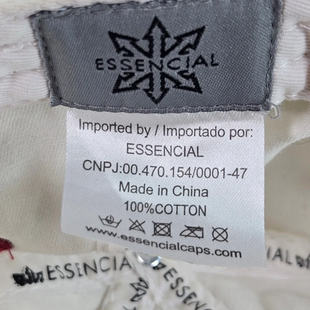 Essencial Womens OS White Floral Cayman Islands Souvenir Baseball Cap Hat